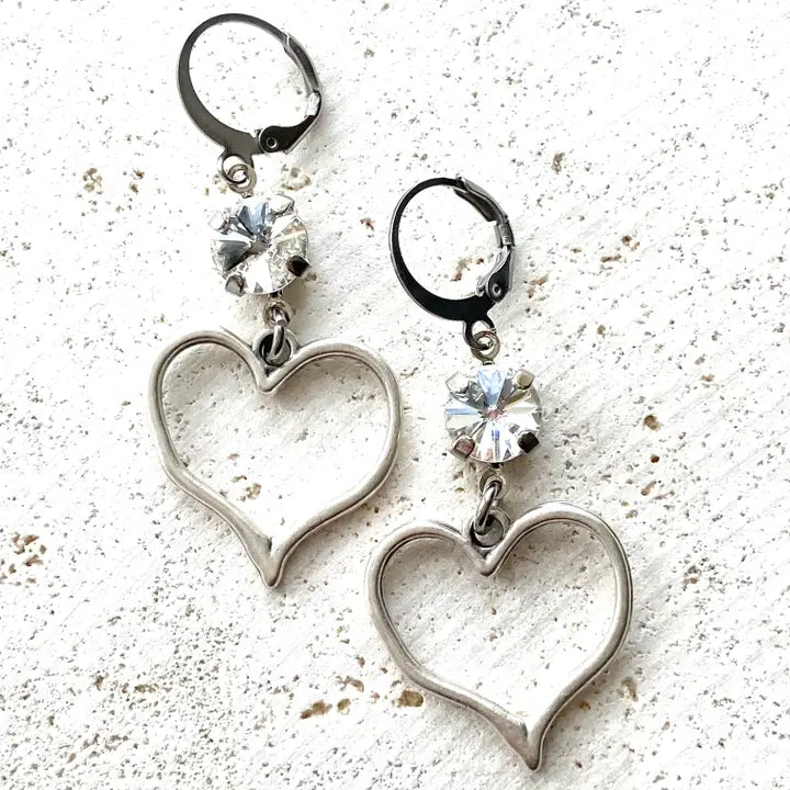 Heart Crystal Earrings