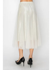 Sparkle Mesh Tulle Maxi Skirt by Origami