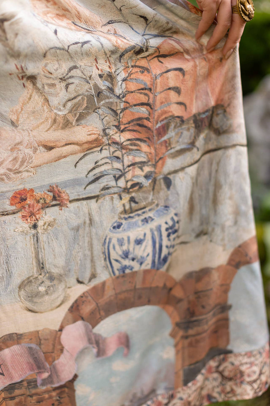 Additional view of Imaginarium Bohéme Slip Dress with Moon and Dreamscape Print from Robin Boutique.