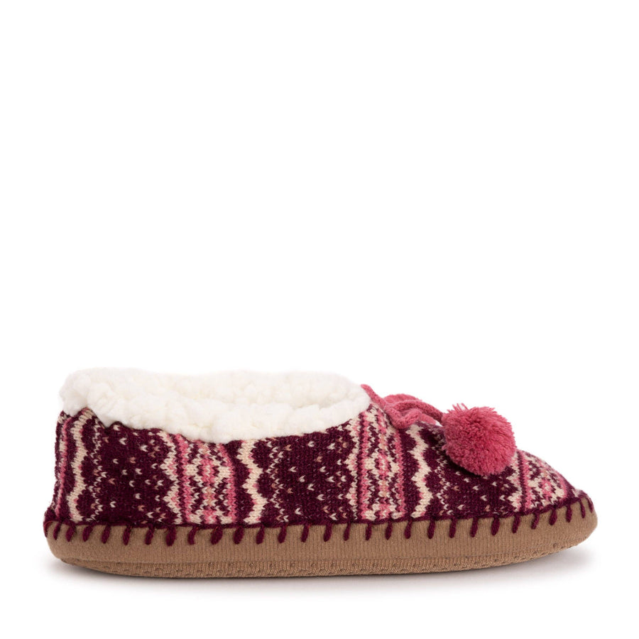 MUK LUKS Women's Knit Moccasin Ballerina Bin
