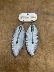 "Follow Your Arrow" Dirty White Earrings