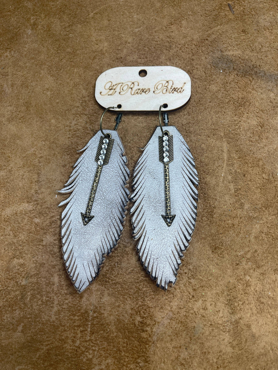 "Follow Your Arrow" Dirty White Earrings