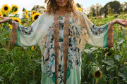 Additional view of I Paint My Dream Van Gogh Opera Duster Kimono Robe from Robin Boutique.
