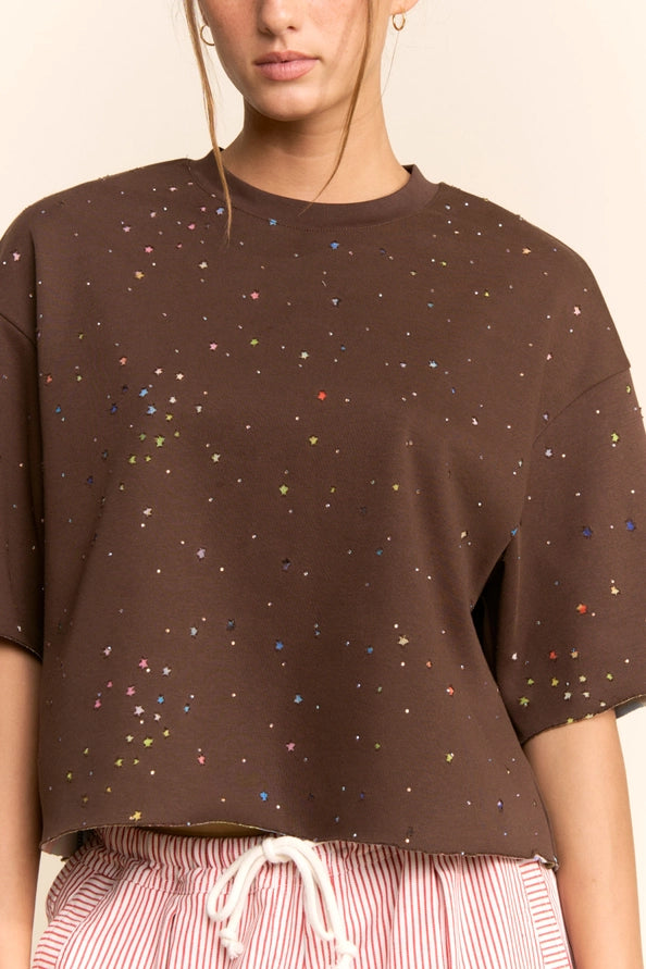 Star Print Relaxed Tee by Davi & Dani