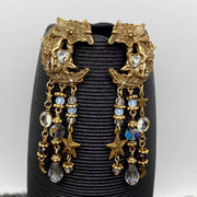 Vintage Star Moon Fringe Angel Elf Earrings - Robin Boutique
