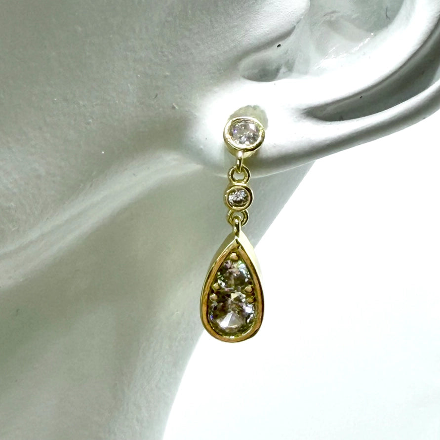 Dainty Crystal Teardrop Earrings