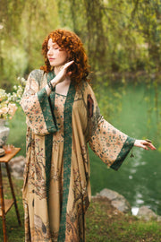 Additional view of Fable Opera Duster Kimono Robe with Deer Moon & Blossom from Robin Boutique.
