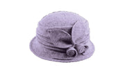 Boiled Wool Ribbed Cloche Hat