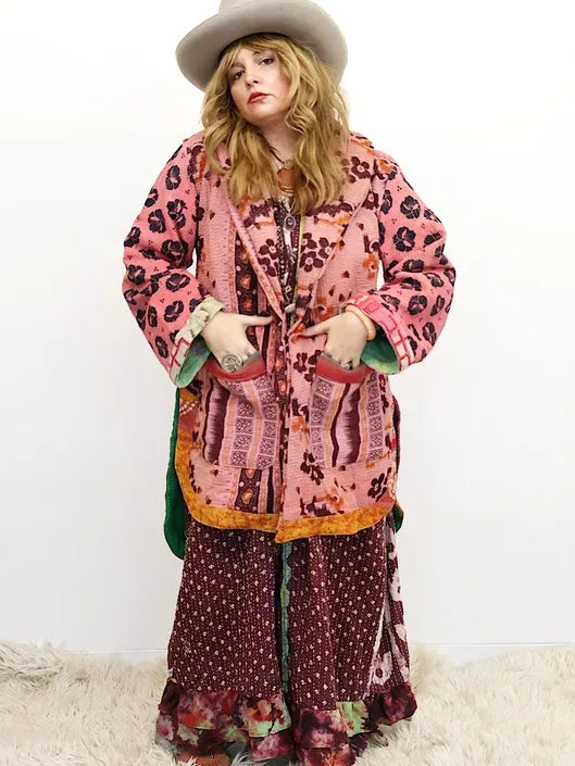 Fine Kantha Drifter Coat #059 by Kantha Bae