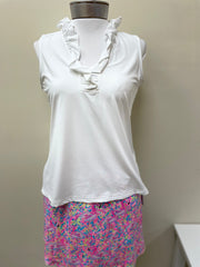 Beachtime Ruffle V-Neck Tank SPF0753S - Robin Boutique-Boutique 