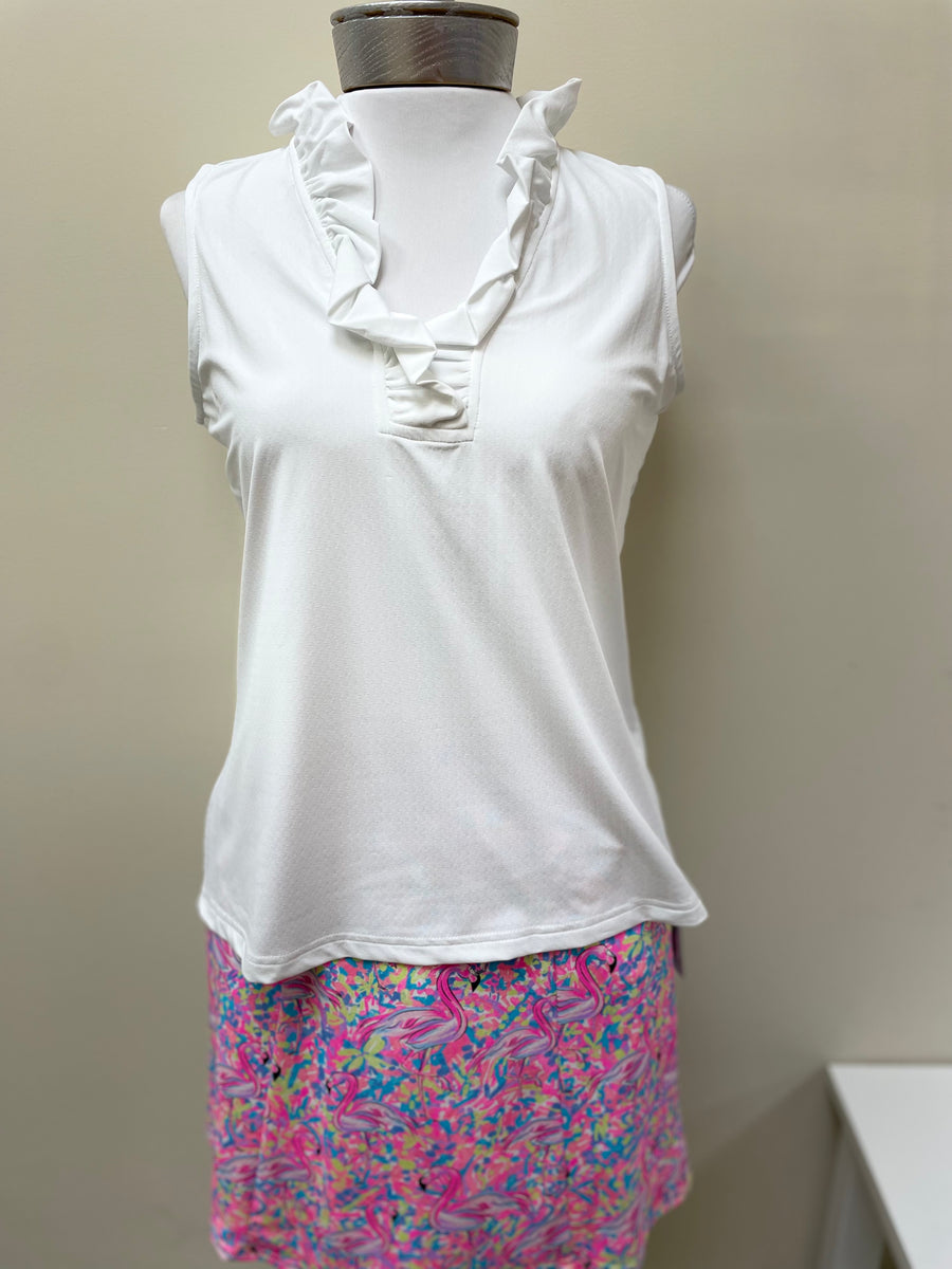 Beachtime Ruffle V-Neck Tank SPF0753S - Robin Boutique-Boutique 