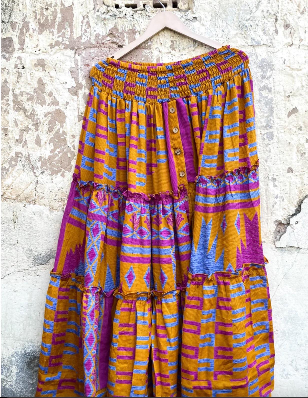 Monarch Maxi Skirt by Kantha Bae One Size - Robin Boutique-Boutique 