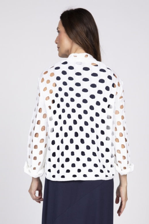 Open Weave Cotton Cardigan by Olivia
