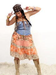 Pareo Kantha Meadow Skirt #068 by Kantha Bae