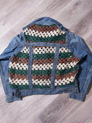 Crochet Denim Jacket by the Morgan Factory - Robin Boutique-Boutique 