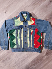 Crochet Denim Jacket by the Morgan Factory - Robin Boutique-Boutique 