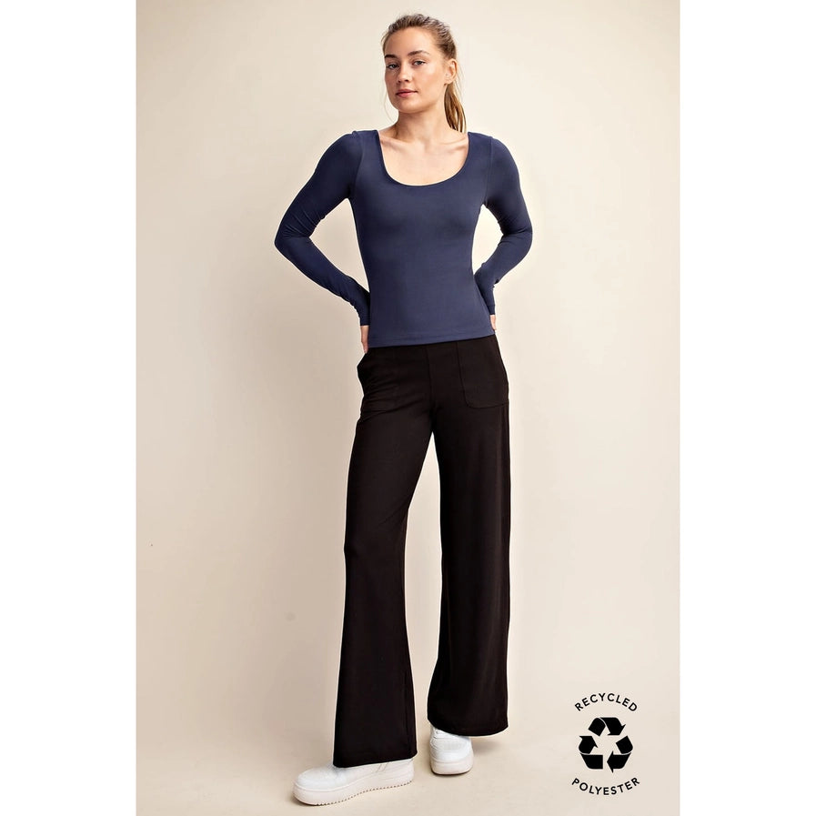 Recycled Butter Round Neck Top