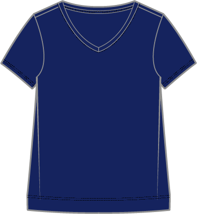 Solid Short Sleeve V-Neck Tee by Escape 10000