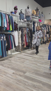 Packable Raincoat in Grafitti Black and White Robin Boutique