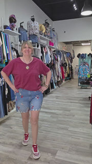 Solid Moon Dance V-Neck Tees by Jaded Gypsy