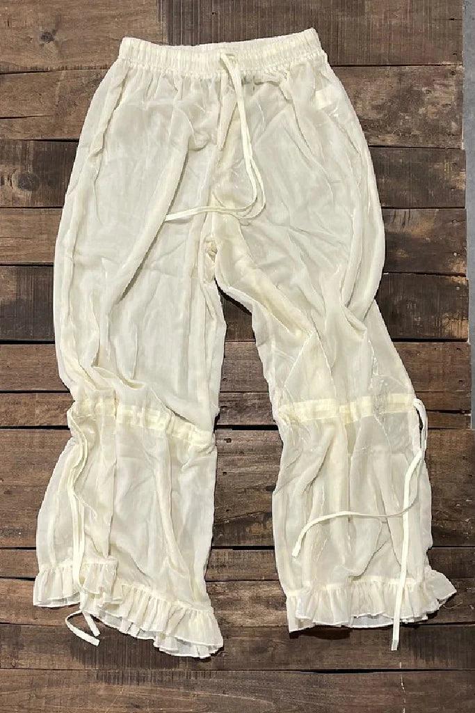Ruffle It Up Velvet Pant by Jaded Gypsy - Robin Boutique-Boutique 