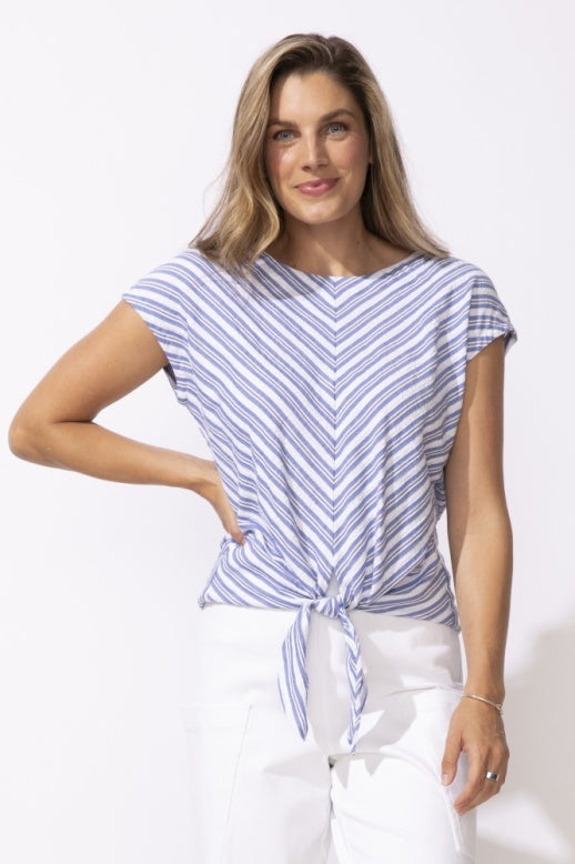 Seaport Stripe Tie Front Pullover by Escape by Habitat