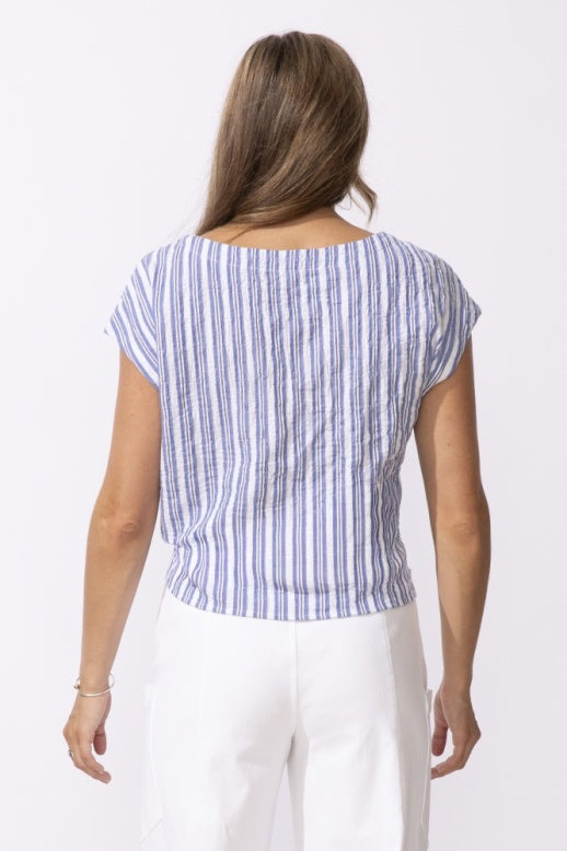 Seaport Stripe Tie Front Pullover by Escape by Habitat