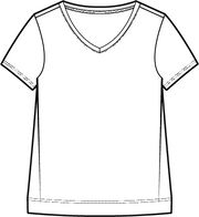 Solid Cotton Slub Short Sleeve V-Neck Tee by Escape 10000