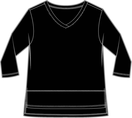 Cotton Slub Easy V Tee by Escape by Habitat 10041 Robin Boutique