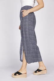 Flax Linen Stripe Gemma Flood Pant by Olivia