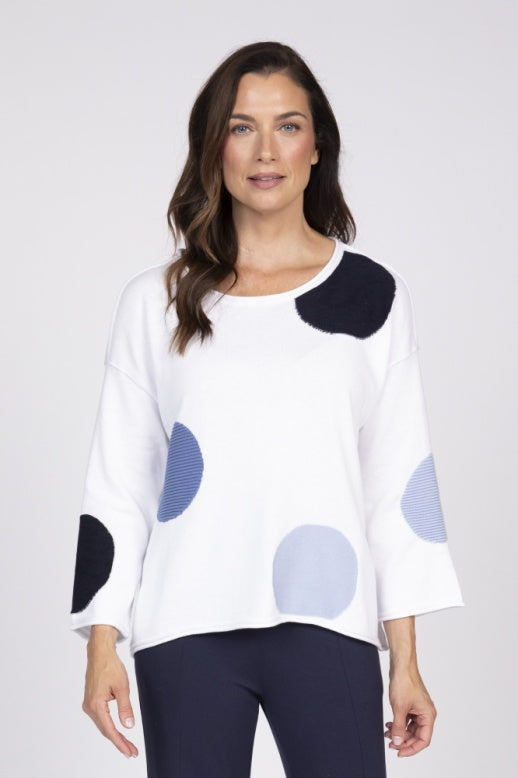 Full Circle Dot Pullover by Olivia