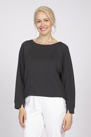 Feather Lux Knit Stitch Pullover by Olivia
