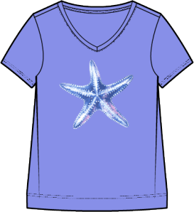 Destination Starfish V-Neck Tee by Escape