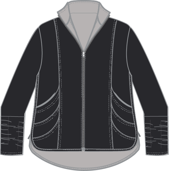 Feather Lux Knit Stitch Jacket by Olivia