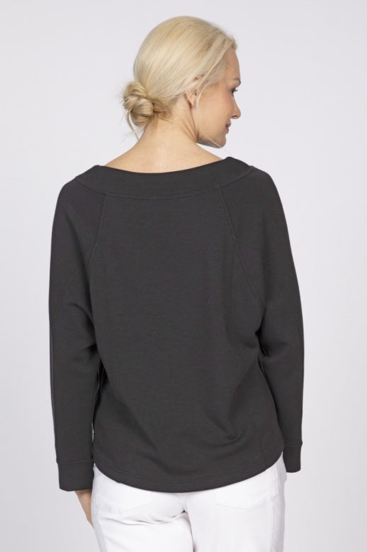 Feather Lux Knit Stitch Pullover by Olivia