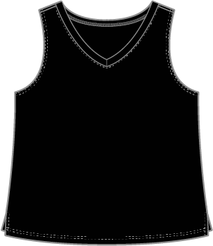 Solid V-Neck Slub Cotton Tank by Escape