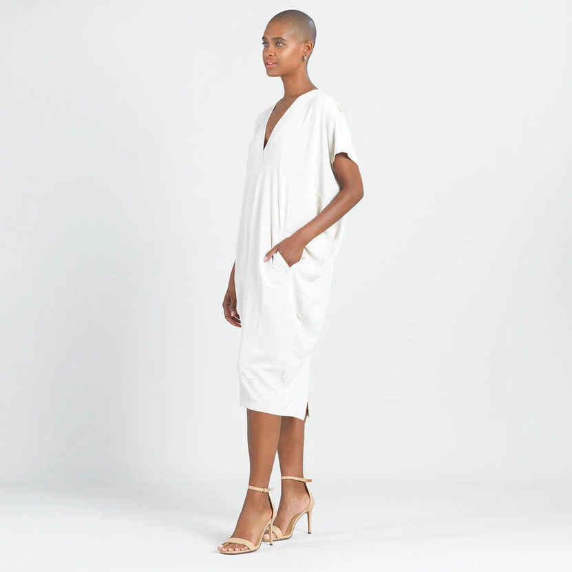 Caftan Pocket Dress in Black by Clara Sun Woo