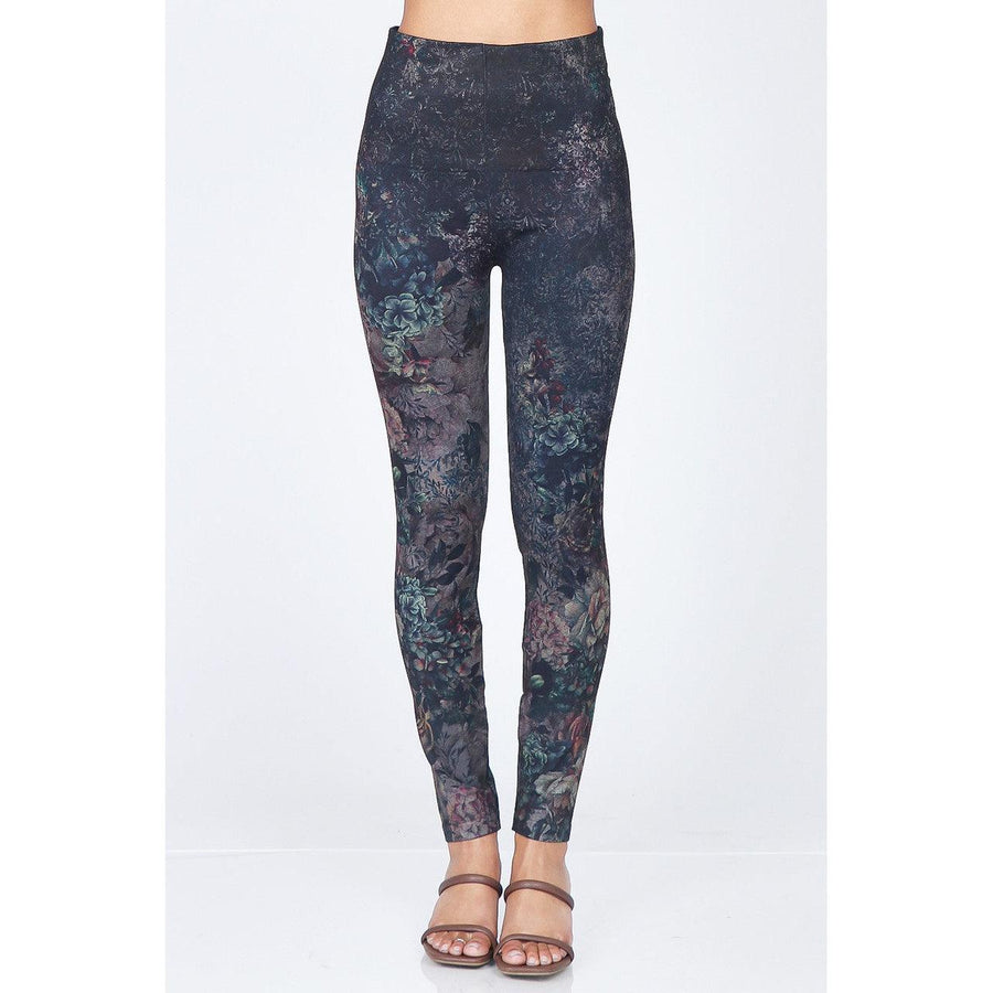High Waist Crop Length Jeans Leggings in Abstract Floral need image - Robin Boutique-Boutique 