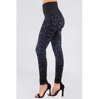 High Waist Crop Length Jeans Leggings in Small Paint Stroke - Robin Boutique-Boutique 