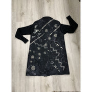 Black and White Dots Hand Felt Wool Coat - Robin Boutique-Boutique    &.  Reloved Fabrics