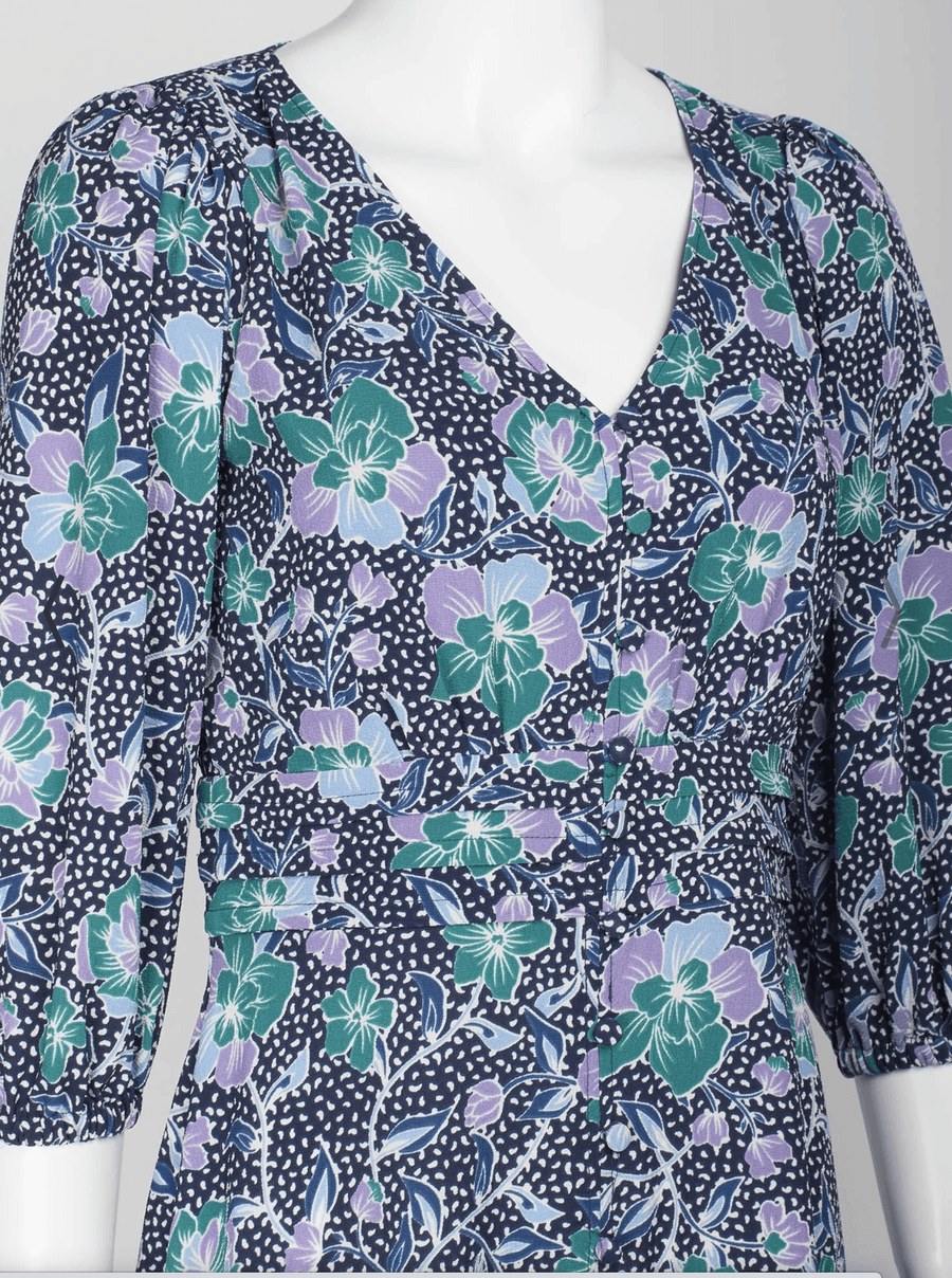Maggy London V-Neck Floral Dress - Robin Boutique-Boutique 