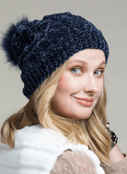 Chenille Soft Cable Knit Beanie Hat in Many Colors One Size 5013 - Robin Boutique-Boutique 