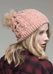 Chenille Soft Cable Knit Beanie Hat in Many Colors One Size 5013 - Robin Boutique-Boutique 