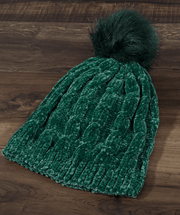Chenille Soft Cable Knit Beanie Hat in Many Colors One Size 5013 - Robin Boutique-Boutique 