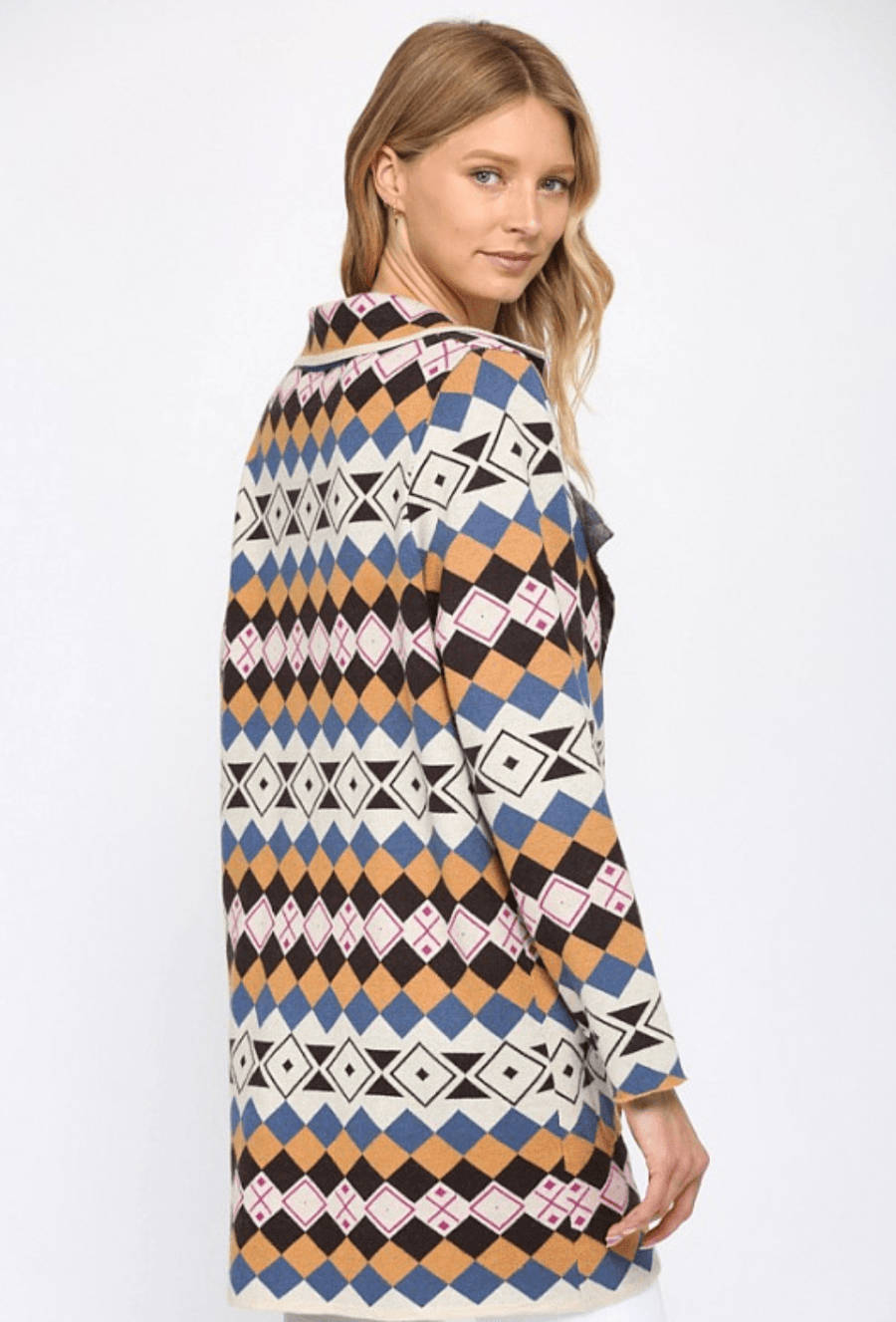 FATE Jacket in geo print and pockets FW6555 - Robin Boutique-Boutique 