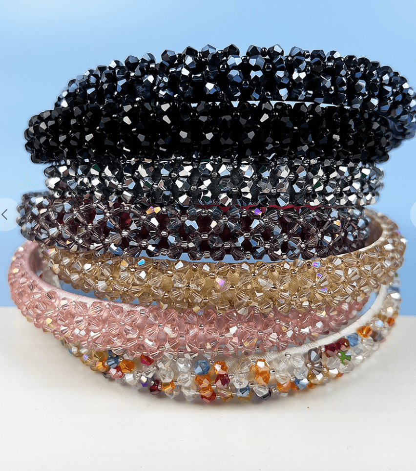Shining Crystal Thin Ornate Headband 10525 - Robin Boutique-Boutique 