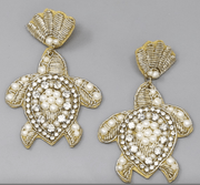 Various Beaded Turtle Earrings - Robin Boutique-Boutique 