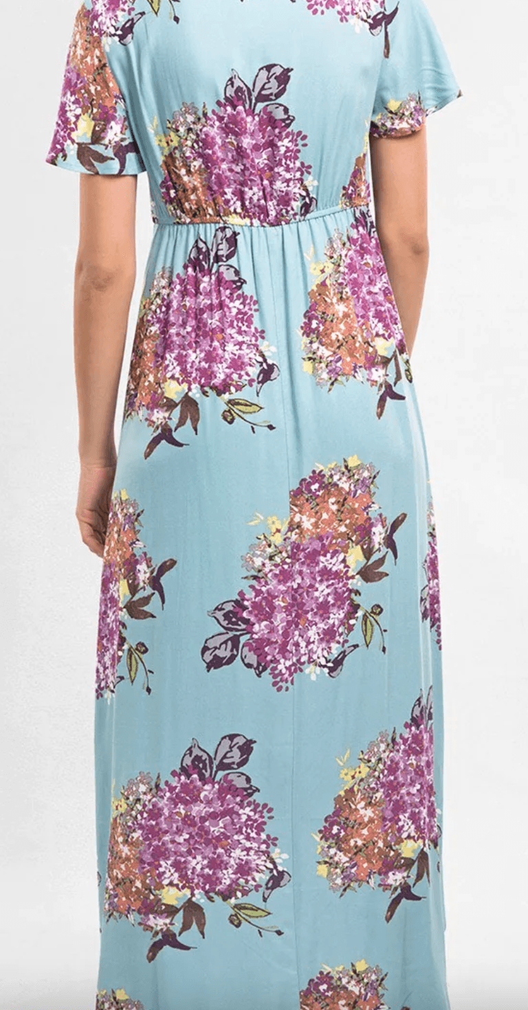 FloraL V-neck maxi dress 71223 WL - Robin Boutique-Boutique 