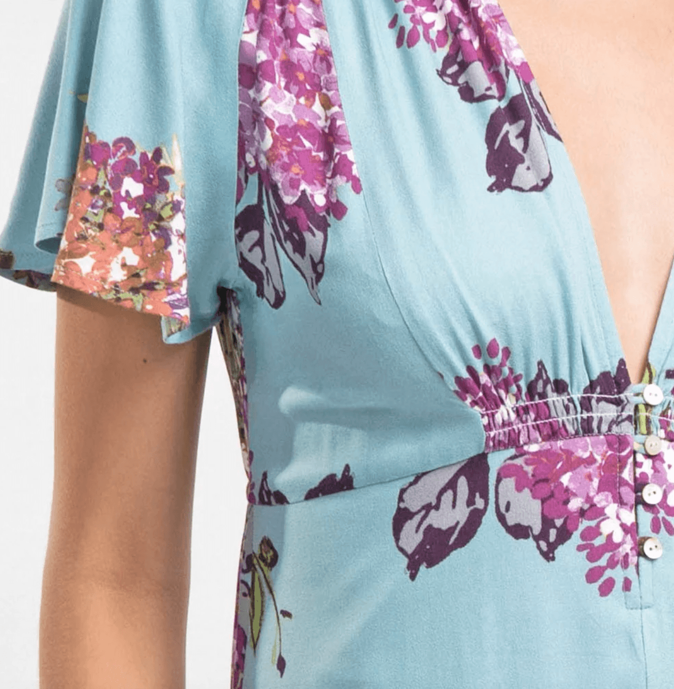 FloraL V-neck maxi dress 71223 WL - Robin Boutique-Boutique 