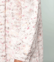 51028K LS Speckled Shawl Collar Long Sleeve Knit Cardigan - Robin Boutique-Boutique 